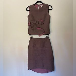 TSE New York 2 Piece Silk Purple Sleeveless Dress Size 4/6